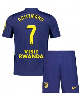 Billige Fotballdrakt Atletico Madrid Antoine Griezmann #7 Replika Bortedraktsett Barn 2025-26 Kortermet (med bukser)
